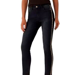 Tommy bahama black rhinestone jeans highrise